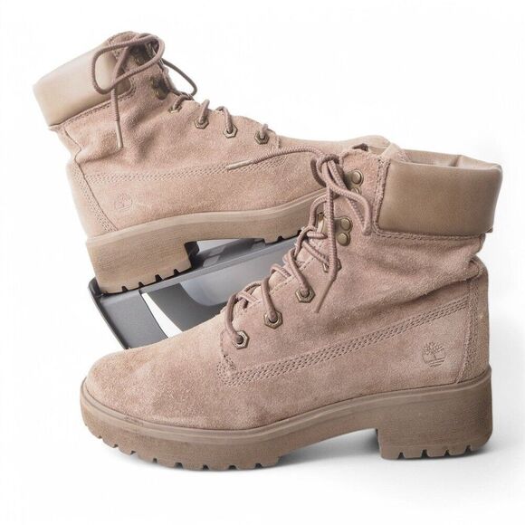 Timberland Shoes - Timberland Carnaby Cool 6" Suede Boots Taupe Brown A1SKB Women's 8.5